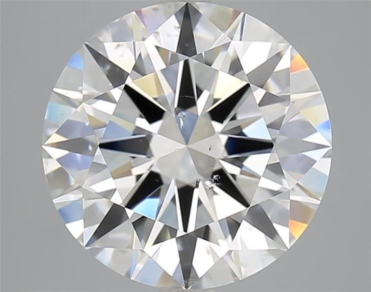 5.01ct F SI2 Rare Carat Ideal Cut Round Diamond
