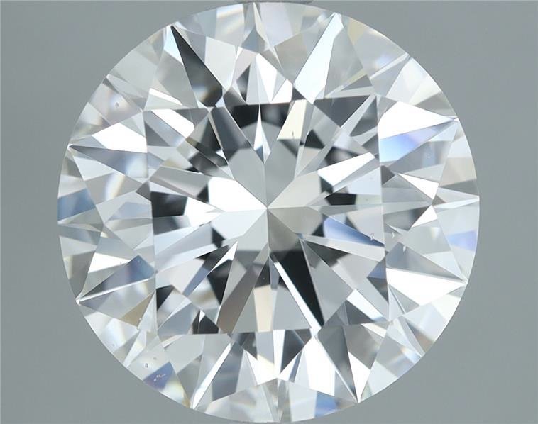 4.09ct F SI1 Rare Carat Ideal Cut Round Diamond
