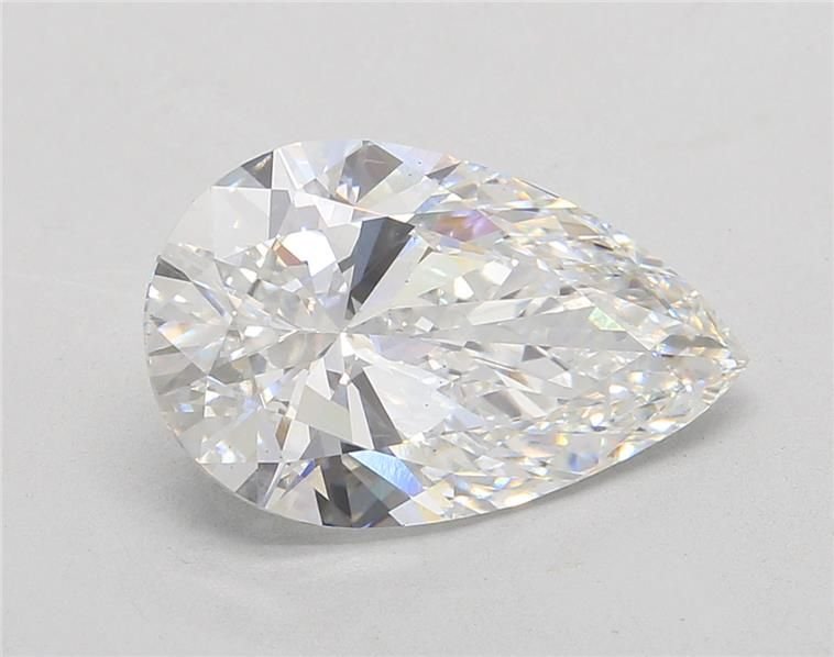 5.06ct E VS2 Rare Carat Ideal Cut Pear Lab Grown Diamond