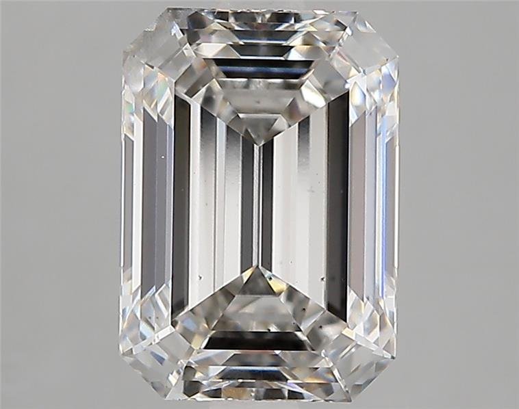 3.02ct J SI1 Rare Carat Ideal Cut Emerald Lab Grown Diamond