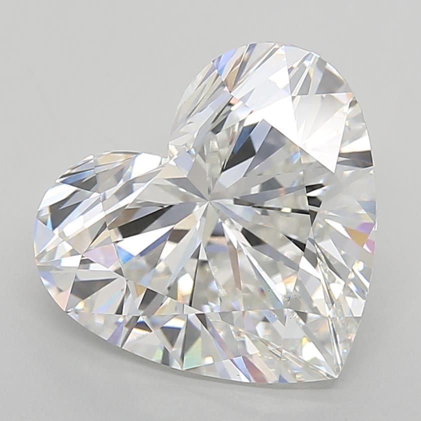 7.07ct F VS1 Rare Carat Ideal Cut Heart Lab Grown Diamond