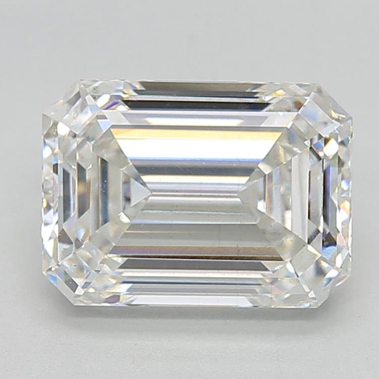 5.00ct F VS2 Rare Carat Ideal Cut Emerald Lab Grown Diamond