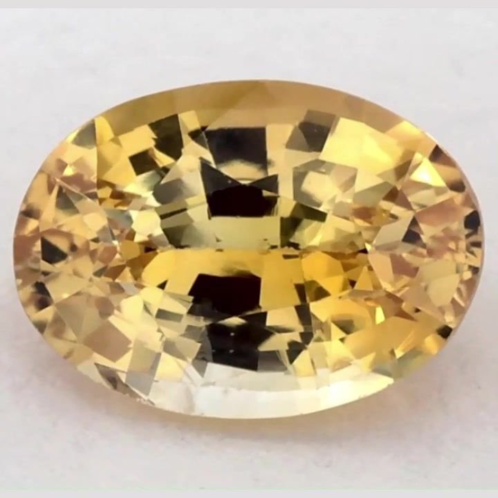 1.28 Carat Yellow Oval Sapphire