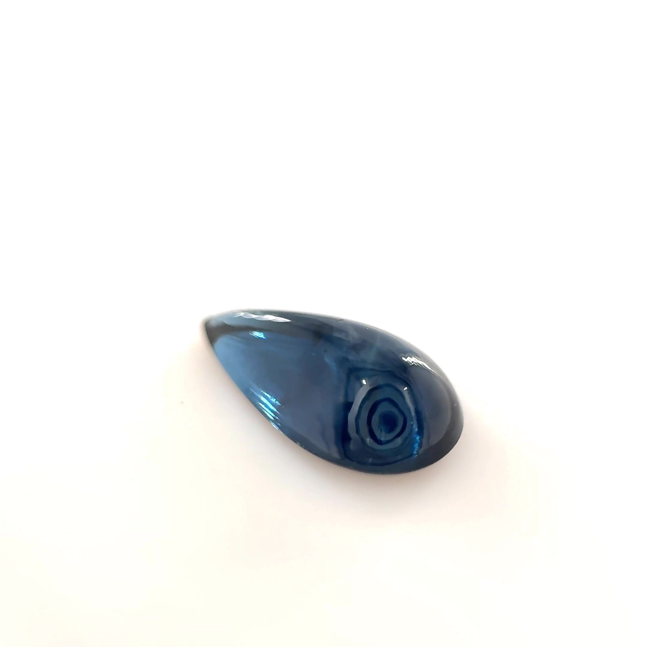 1.82 Carat Deep Blue Pear Sapphire