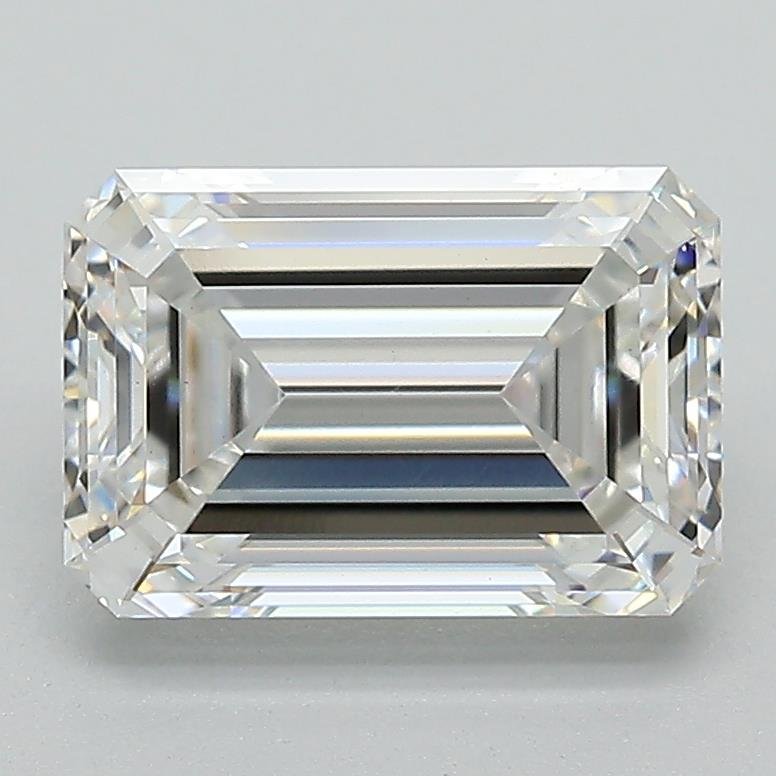 2.59ct F VS1 Excellent Cut Emerald Lab Grown Diamond