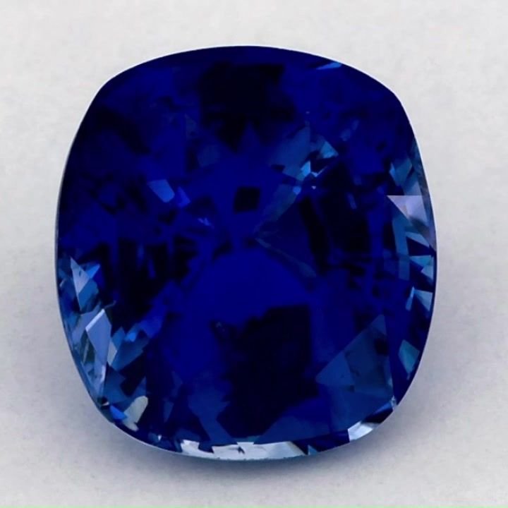 4.01 Carat Blue Cushion Sapphire