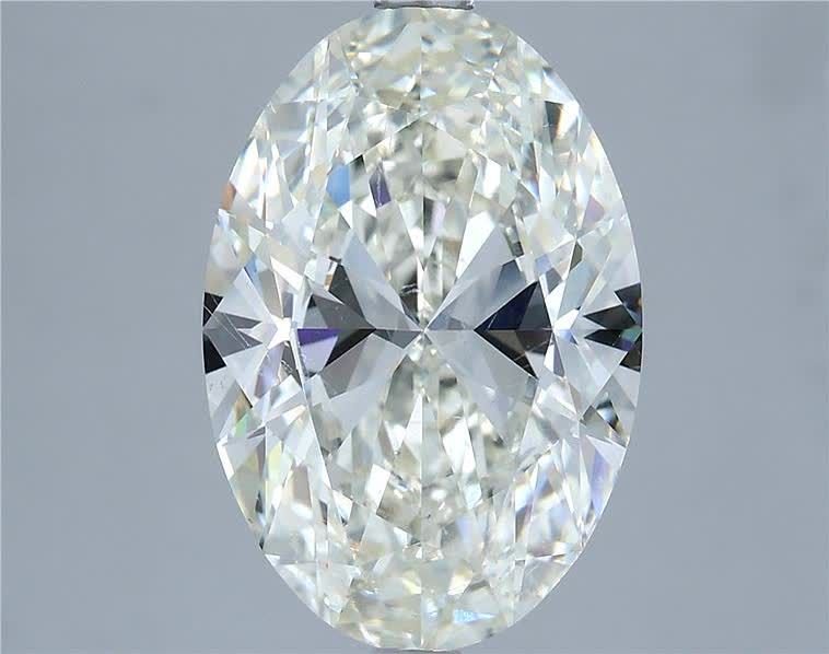 6.01ct J SI1 Rare Carat Ideal Cut Oval Diamond