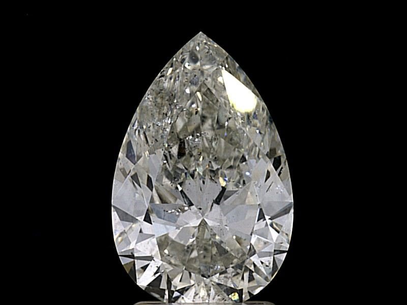 3.01ct K SI2 Rare Carat Ideal Cut Pear Diamond
