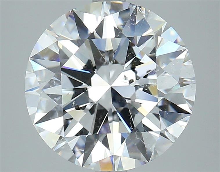 5.01ct D SI2 Rare Carat Ideal Cut Round Diamond