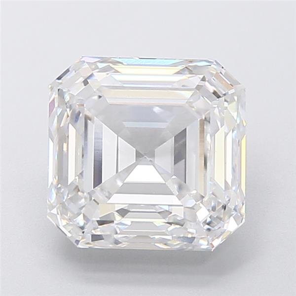 6.01ct F VS1 Rare Carat Ideal Cut Asscher Lab Grown Diamond