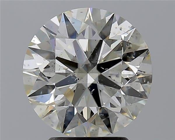 3.11ct J SI2 Rare Carat Ideal Cut Round Diamond