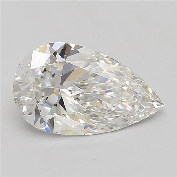 2.59ct F VS1 Rare Carat Ideal Cut Pear Lab Grown Diamond