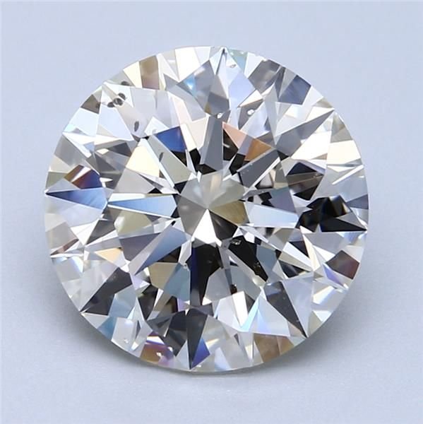5.01ct J SI2 Rare Carat Ideal Cut Round Diamond