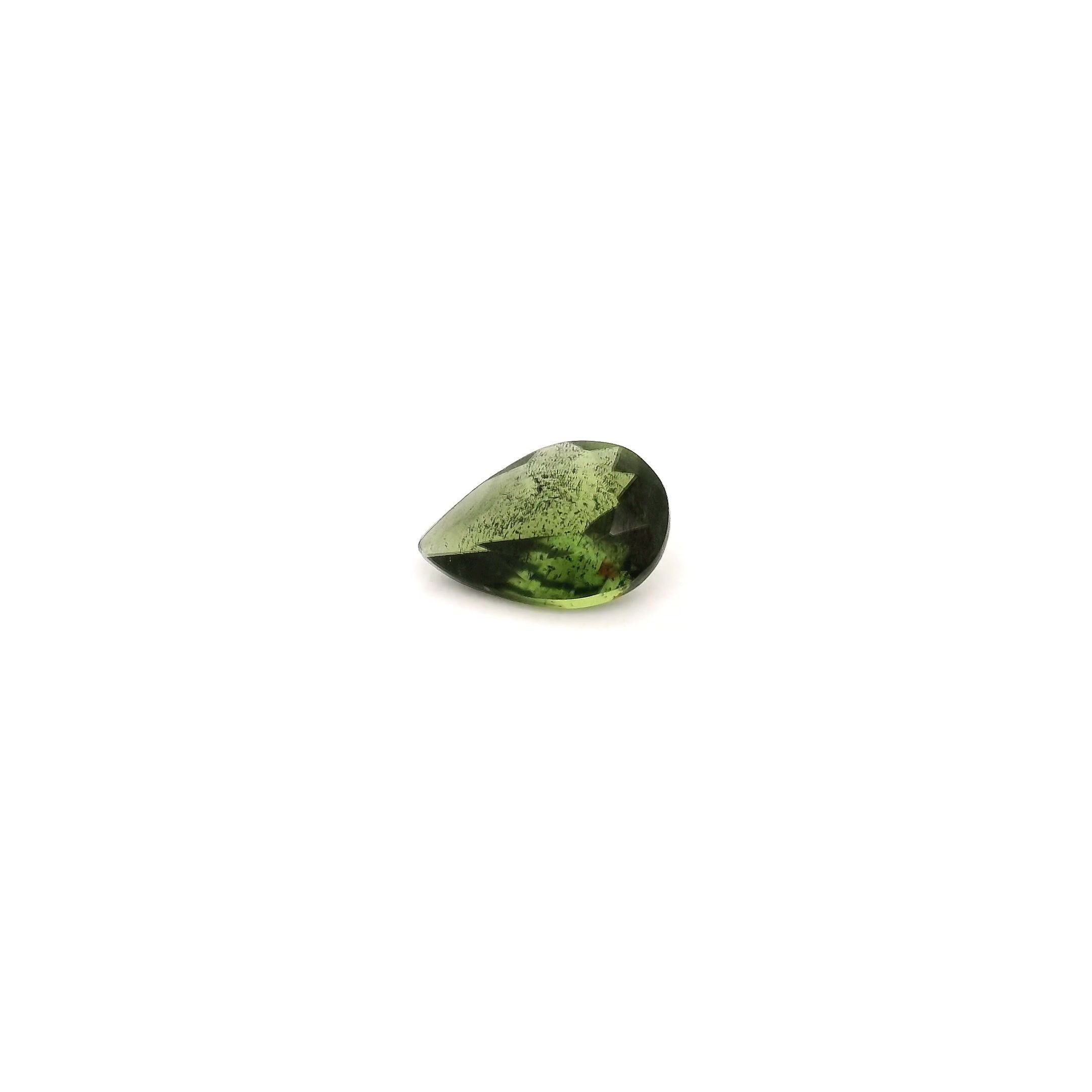 0.36 Carat Intense Green Pear Sapphire