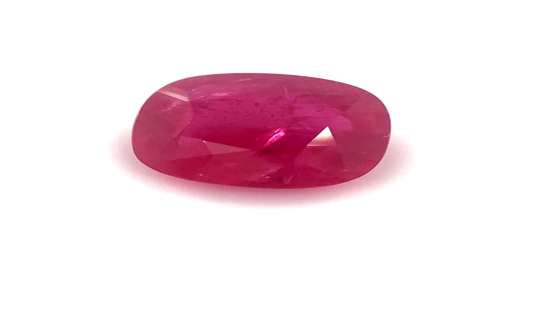 1.74 Carat Red Cushion Ruby