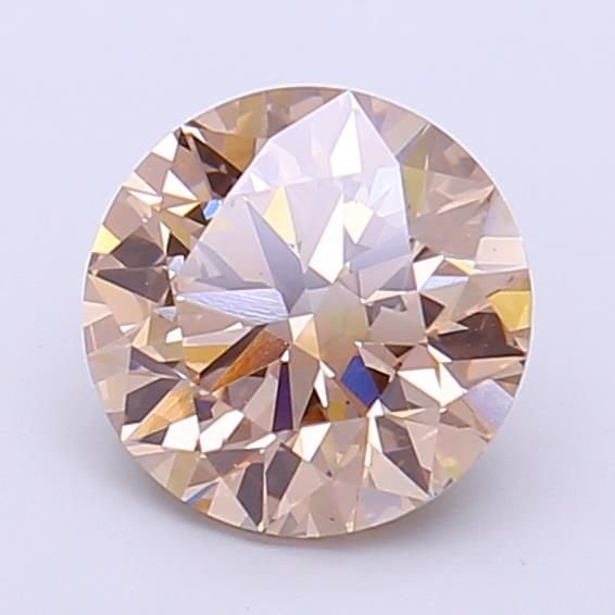 1.54 Ct. Fancy Light Brown Round Lab Diamond