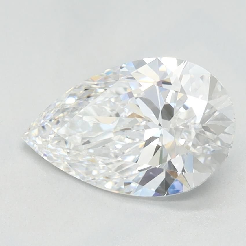 1.11ct D VVS1 Rare Carat Ideal Cut Pear Lab Grown Diamond