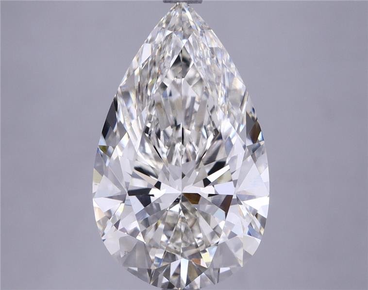 3.84ct H VS2 Rare Carat Ideal Cut Pear Lab Grown Diamond