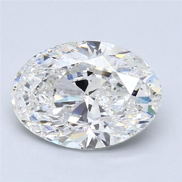 3.02ct F SI2 Rare Carat Ideal Cut Oval Diamond