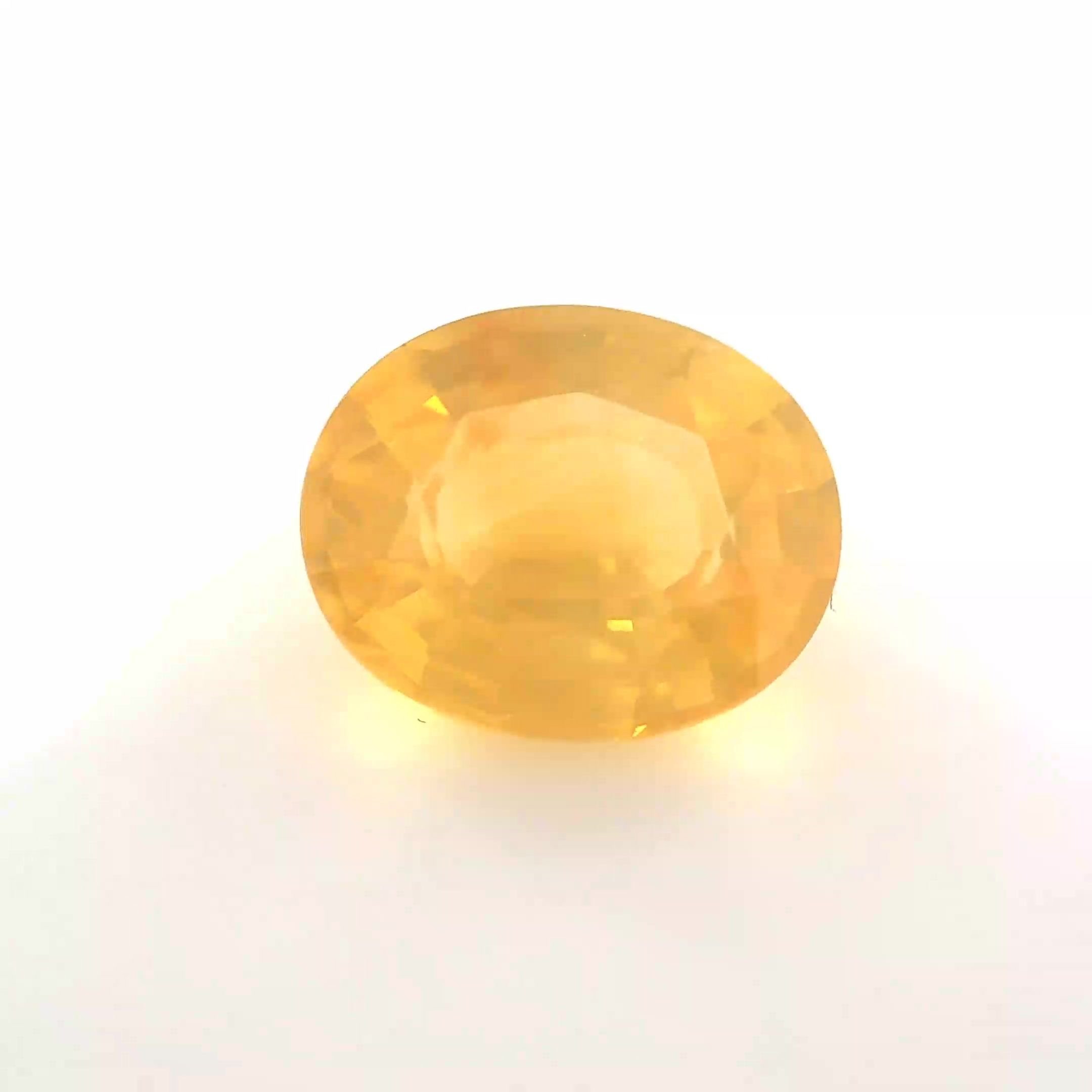 2.53 Carat Yellow Oval Sapphire