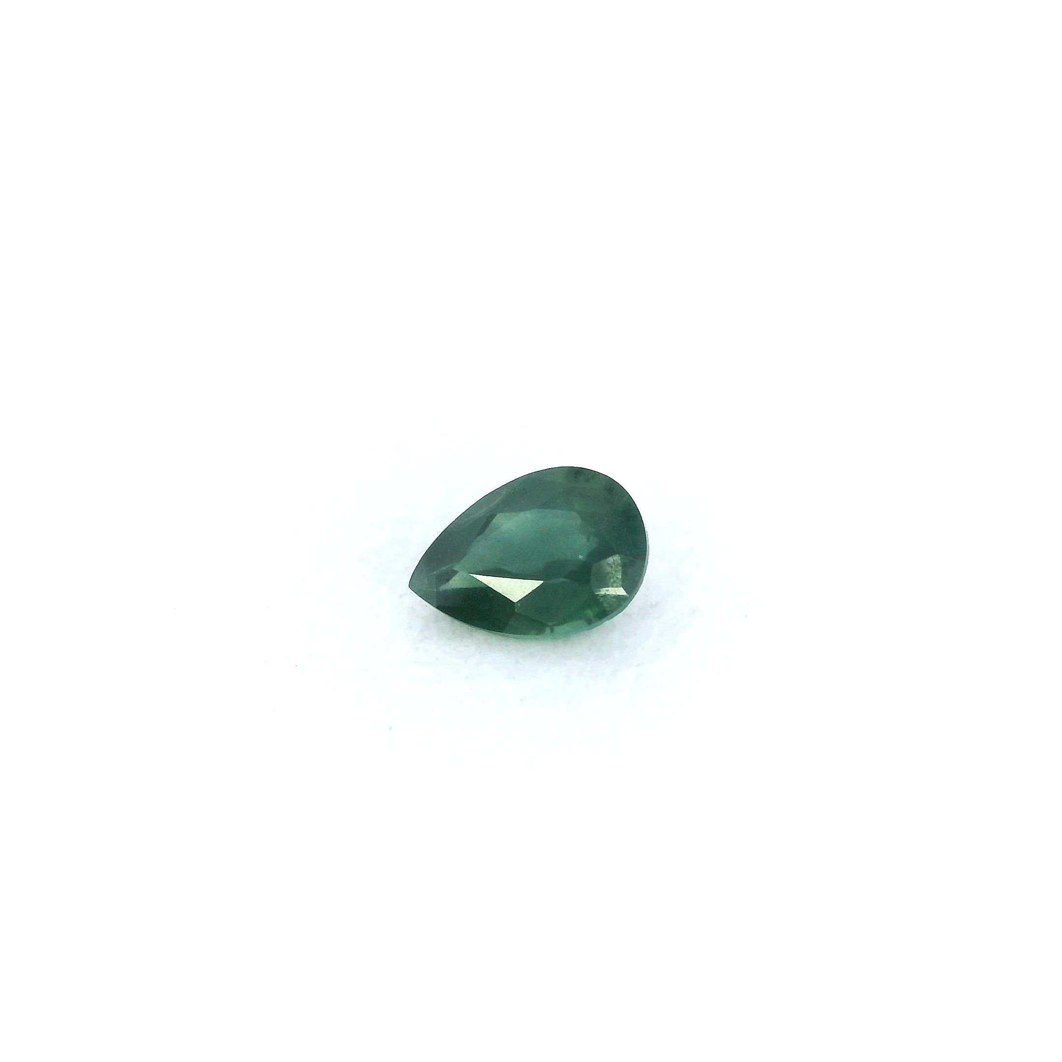 0.53 Carat Green Pear Sapphire