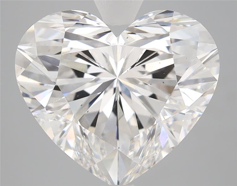 5.19ct F VS2 Rare Carat Ideal Cut Heart Lab Grown Diamond