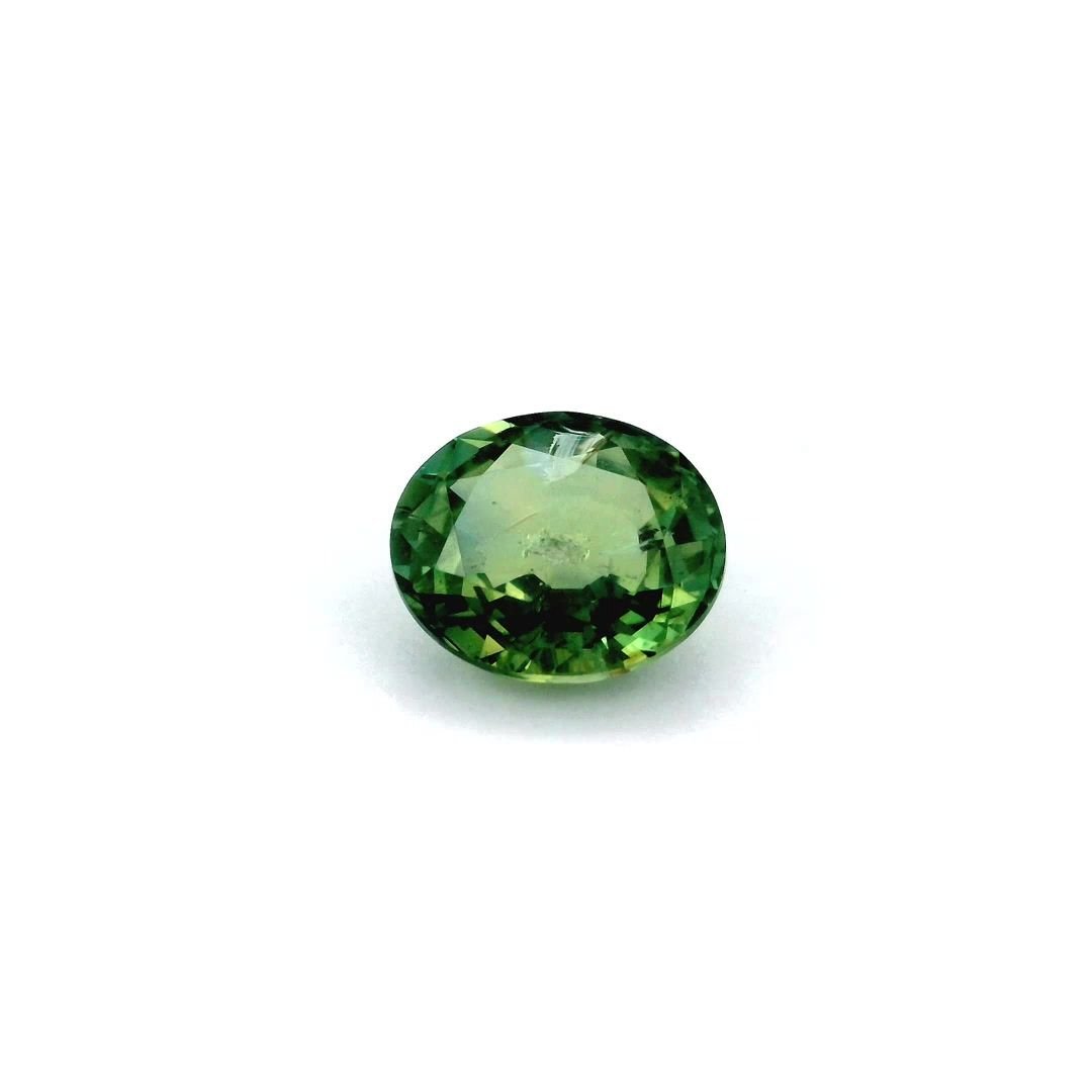 4.82 Carat Green Oval Sapphire