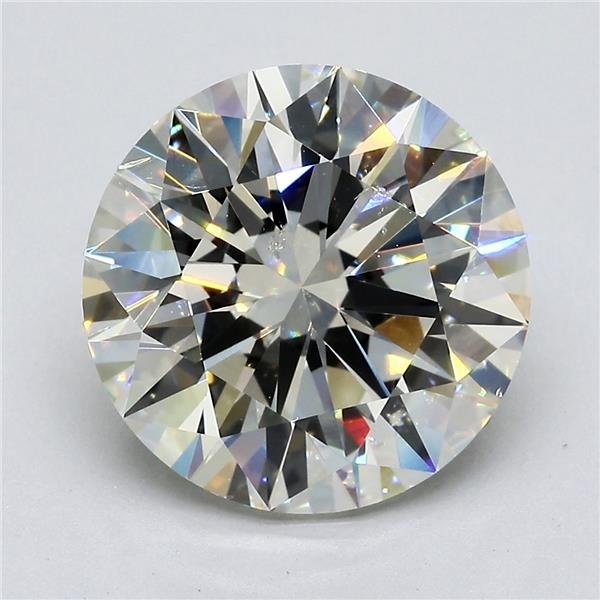 5.22ct J SI2 Rare Carat Ideal Cut Round Diamond