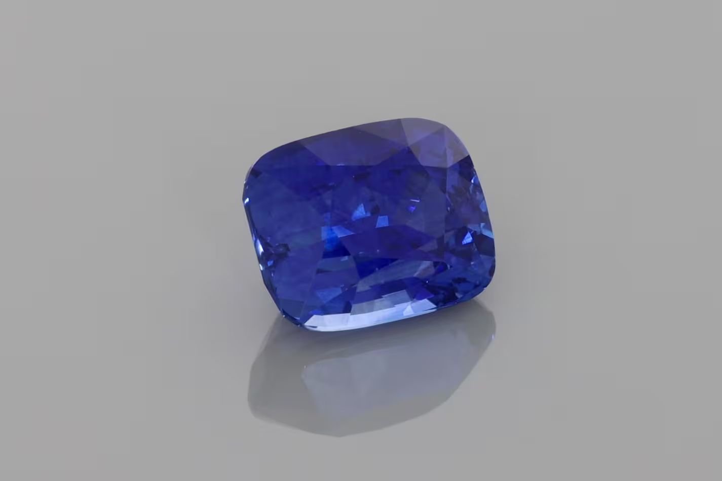 5.08 Carat Vivid Blue Cushion Sapphire