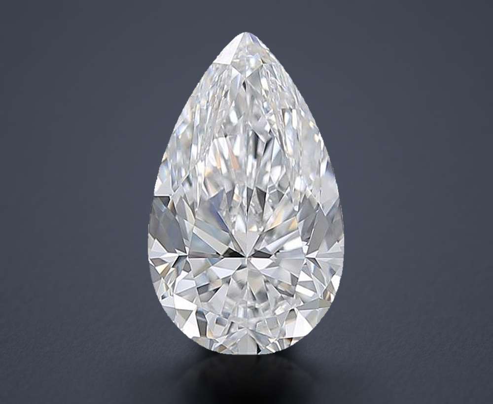 1.66 Carat Pear Natural Diamond