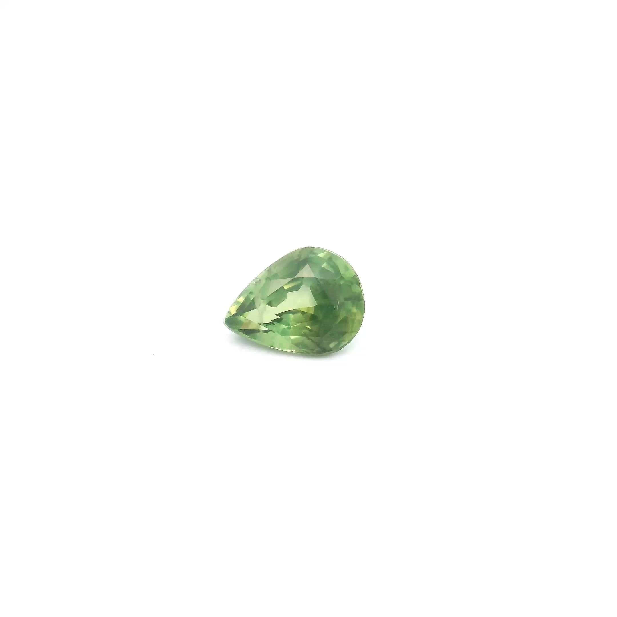 0.57 Carat Green Pear Sapphire