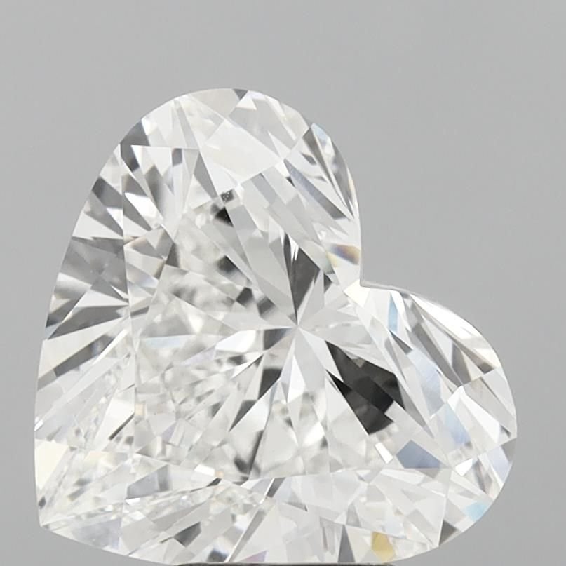 5.54ct F VS1 Rare Carat Ideal Cut Heart Lab Grown Diamond