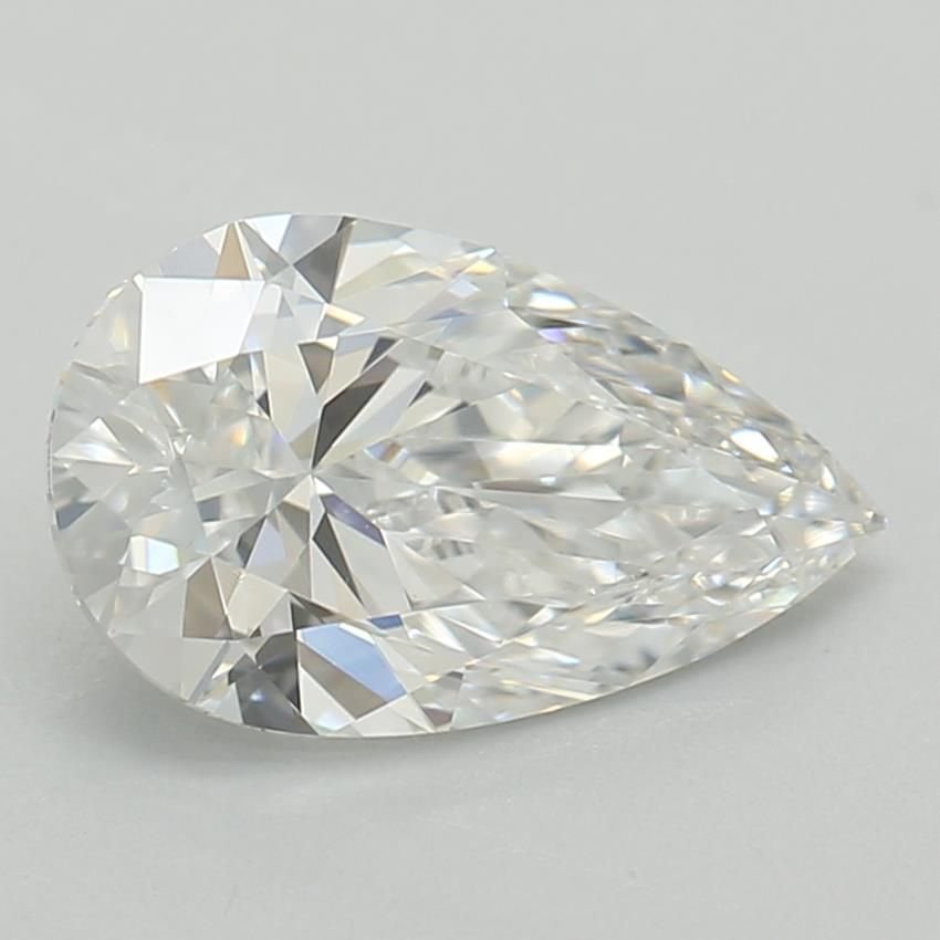 0.79ct D VVS2 Rare Carat Ideal Cut Pear Lab Grown Diamond