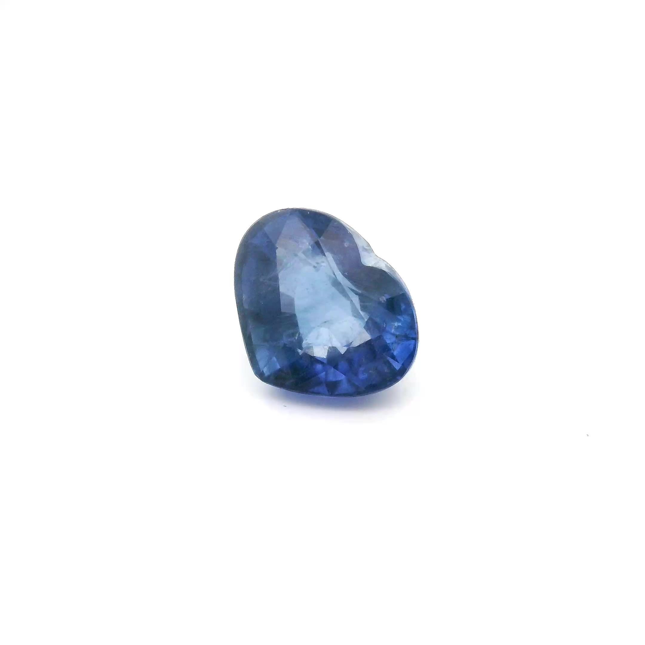 2.34 Carat Blue Heart Sapphire