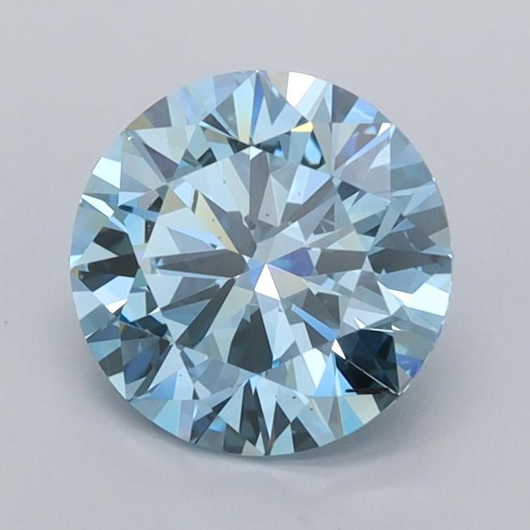 1.50 Ct. Fancy Vivid Blue Round Lab Diamond