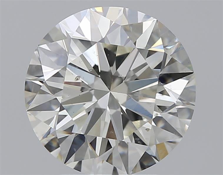 2.86ct K SI1 Rare Carat Ideal Cut Round Diamond