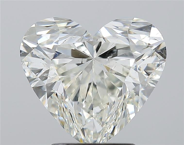 3.06ct J SI2 Rare Carat Ideal Cut Heart Diamond