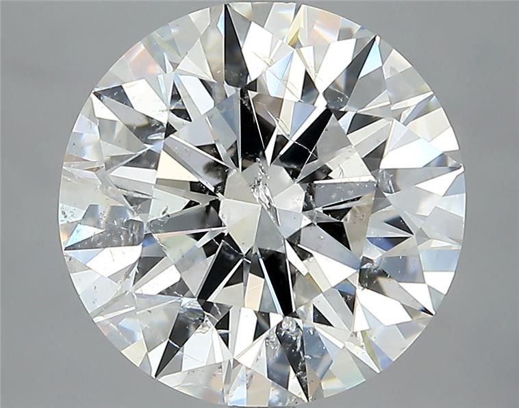 5.04ct F SI2 Rare Carat Ideal Cut Round Diamond