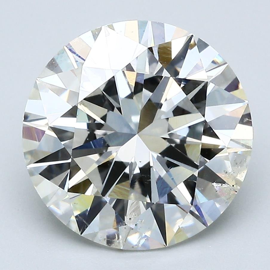 5.01ct I SI2 Rare Carat Ideal Cut Round Diamond