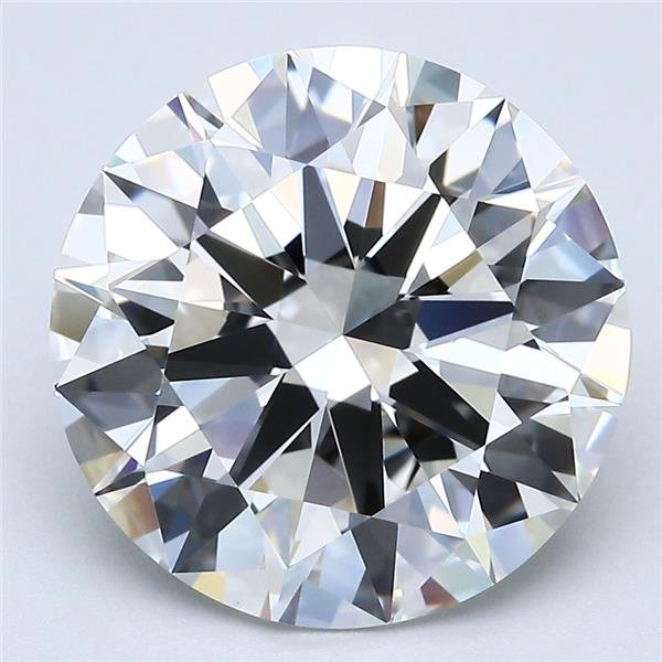 6.29ct H VVS2 Rare Carat Ideal Cut Round Diamond