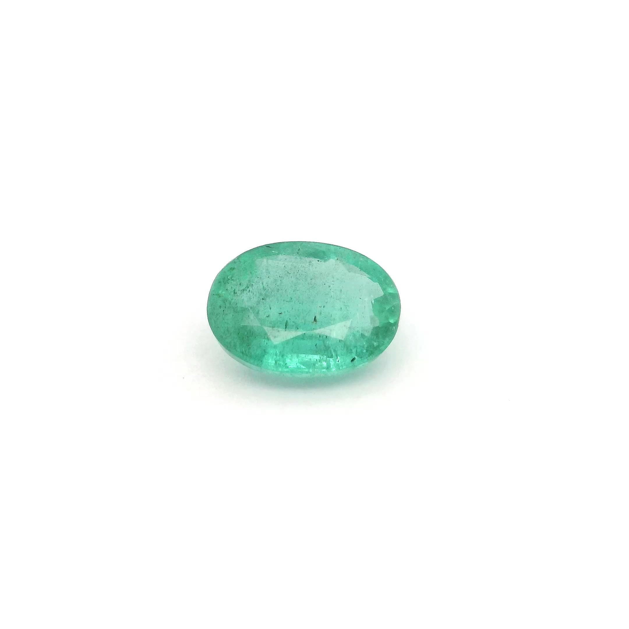 1.12 Carat Green Oval Emerald