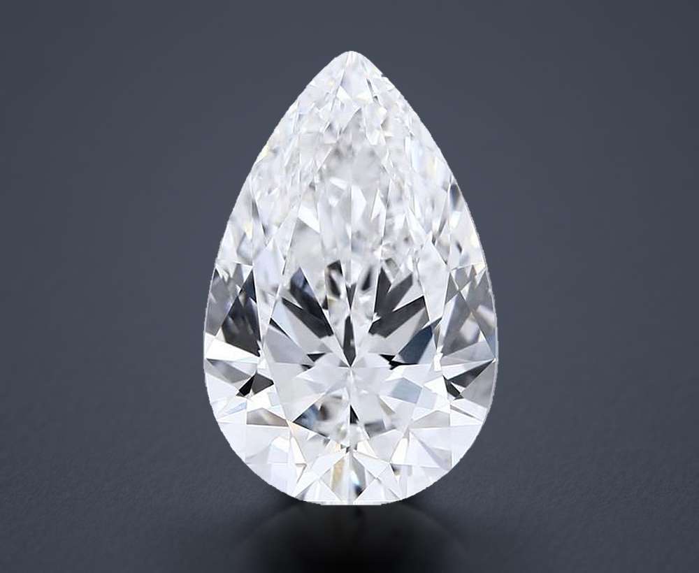 6.56 Carat Pear Lab Diamond