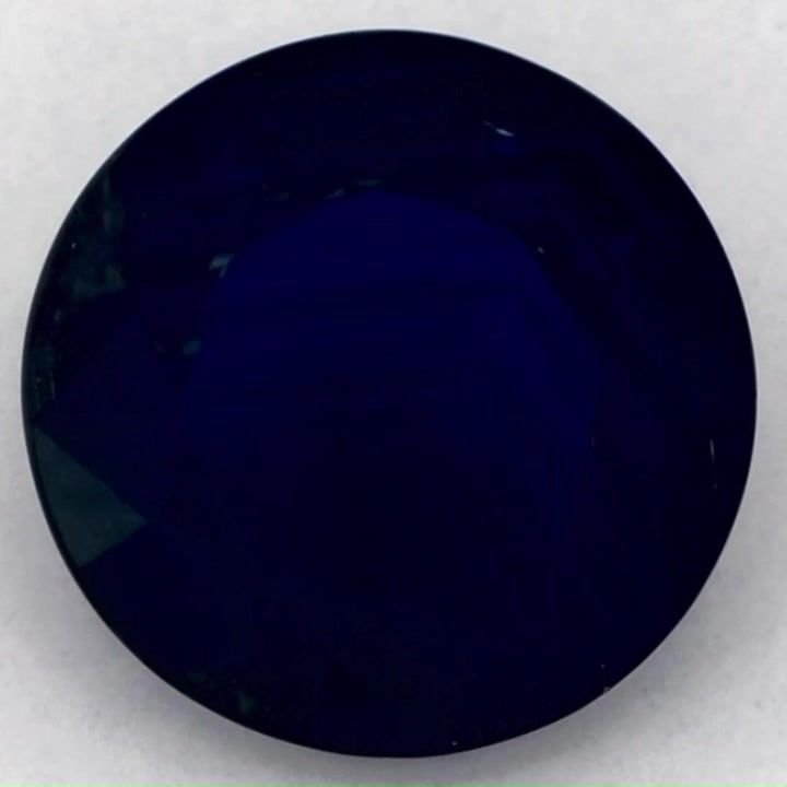 3.43 Carat Blue Round Sapphire