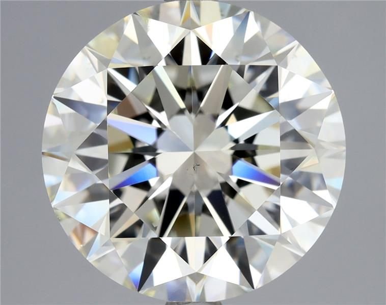 5.01ct K SI2 Rare Carat Ideal Cut Round Diamond