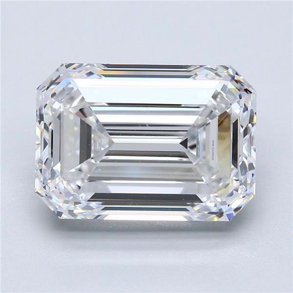 6.01ct D FL Rare Carat Ideal Cut Emerald Diamond