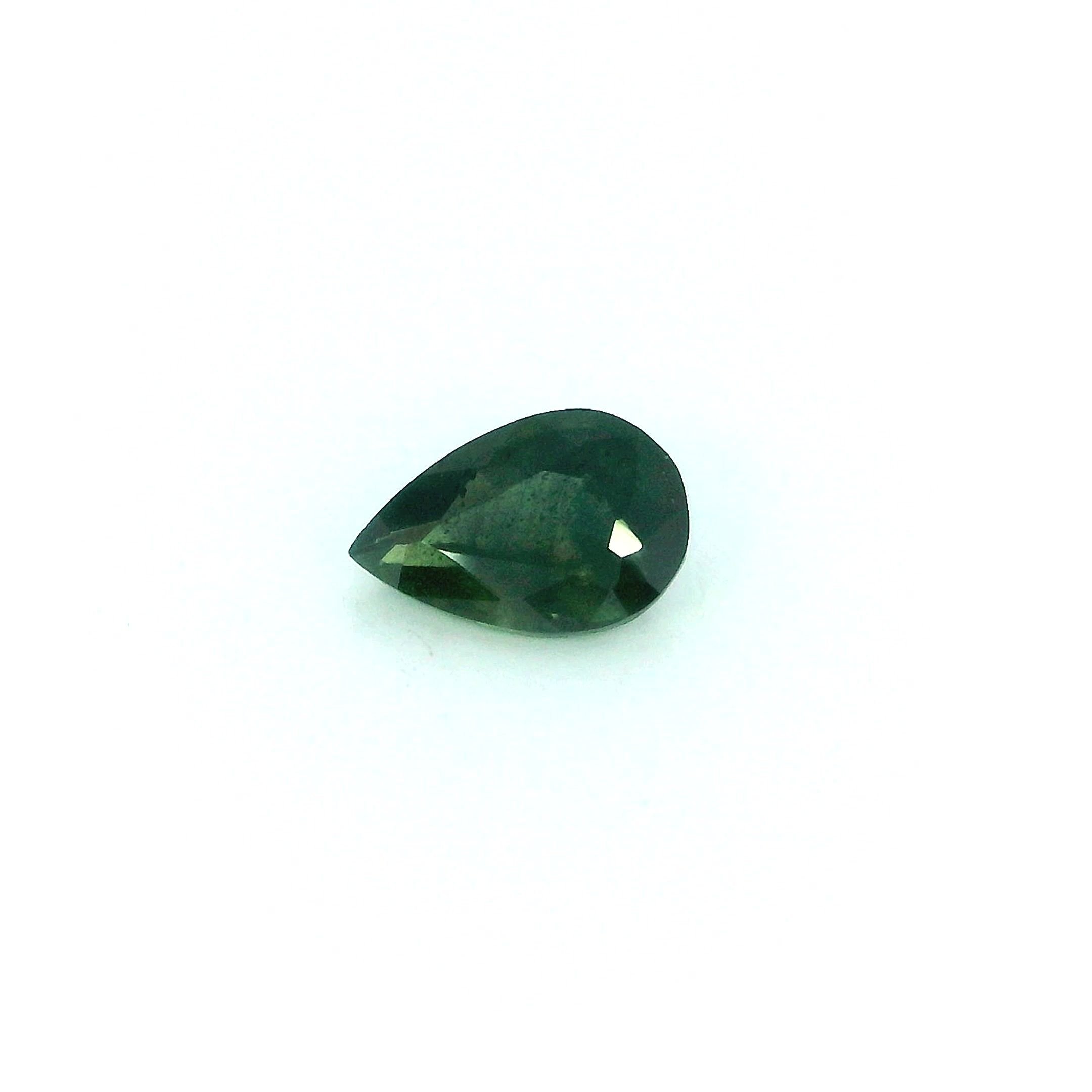 0.52 Carat Green Pear Sapphire