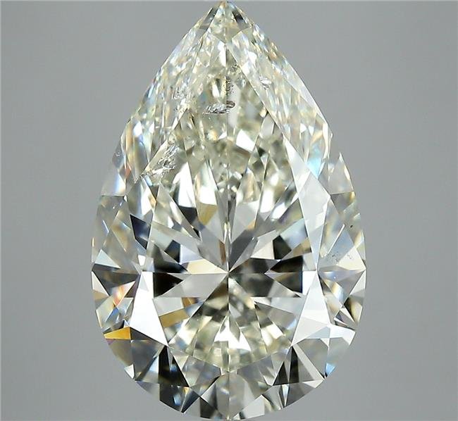 5.04ct K SI2 Rare Carat Ideal Cut Pear Diamond