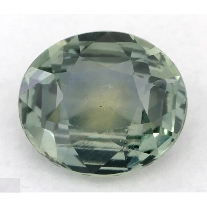 1.34 Carat Green Oval Sapphire