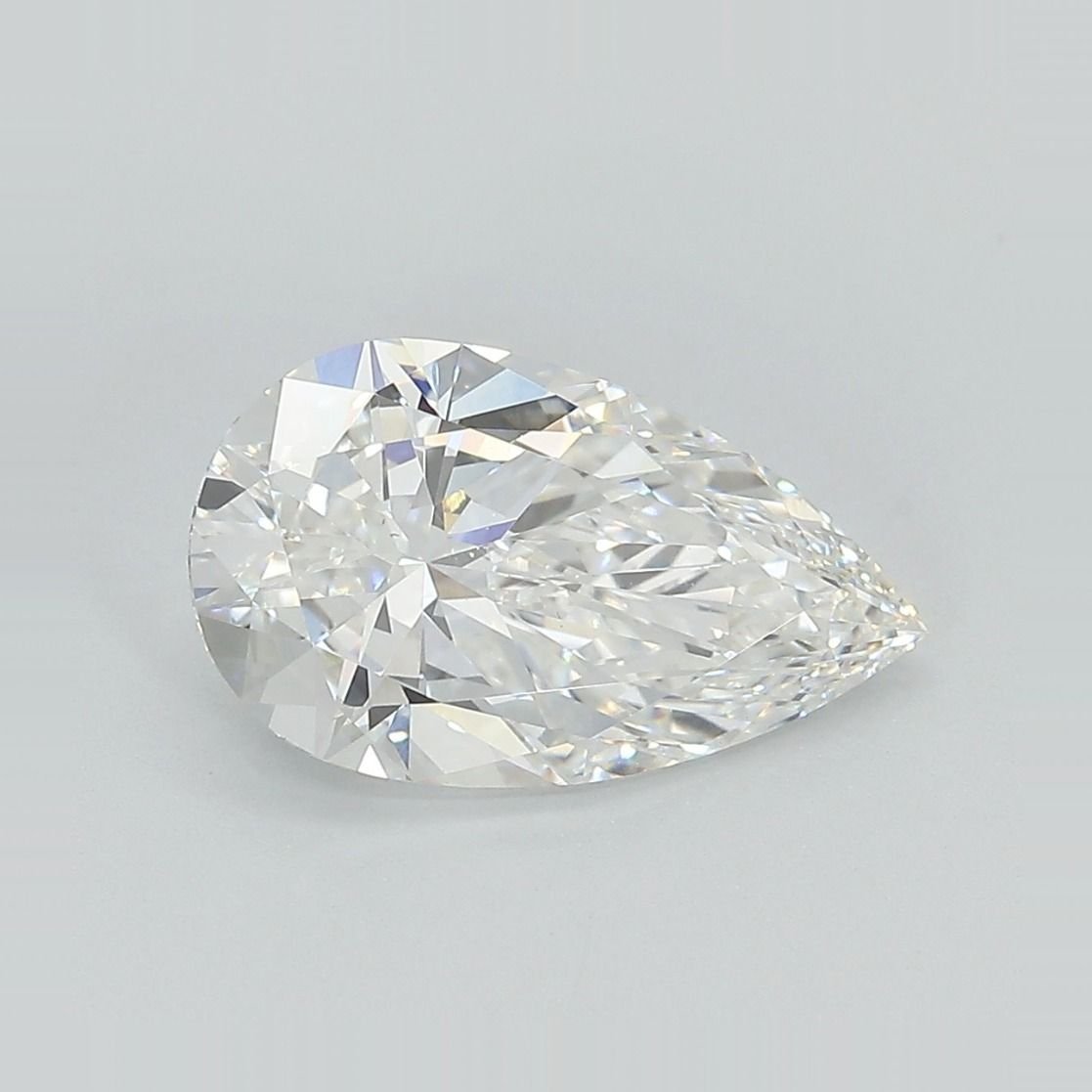 2.66ct F VS1 Rare Carat Ideal Cut Pear Lab Grown Diamond