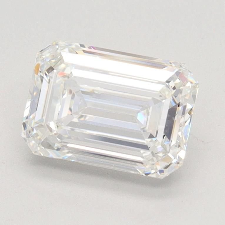 1.54ct F VVS2 Rare Carat Ideal Cut Emerald Lab Grown Diamond